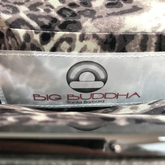 EUC Big Buddha Chain-Fringe Cocktail Bag/Clutch in Pewter Faux Leather - Picture 9 of 10